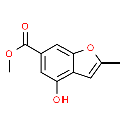 ChemSpider 2D Image | Methyl 4-hydroxy-2-methyl-6-benzofurancarboxylate | C11H10O4