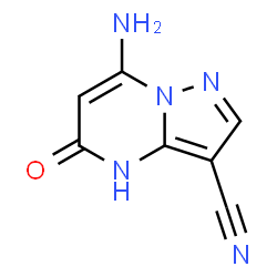 ChemSpider 2D Image | 7-Amino-5-oxo-4,5-dihydropyrazolo[1,5-a]pyrimidine-3-carbonitrile | C7H5N5O
