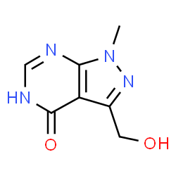ChemSpider 2D Image | 3-(Hydroxymethyl)-1-methyl-1,5-dihydro-4H-pyrazolo[3,4-d]pyrimidin-4-one | C7H8N4O2