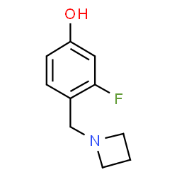 ChemSpider 2D Image | 4-(1-Azetidinylmethyl)-3-fluorophenol | C10H12FNO