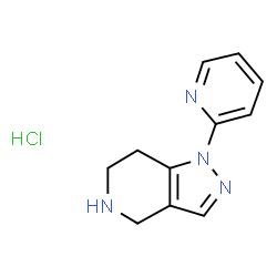 ChemSpider 2D Image | 1-(Pyridin-2-yl)-4,5,6,7-tetrahydro-1H-pyrazolo[4,3-c]pyridine hydrochloride | C11H13ClN4
