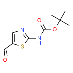 ChemSpider 2D Image | tert-Butyl 5-formyl-1,3-thiazol-2-ylcarbamate | C9H12N2O3S