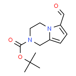 ChemSpider 2D Image | tert-butyl 6-formyl-1H,2H,3H,4H-pyrrolo[1,2-a]pyrazine-2-carboxylate | C13H18N2O3