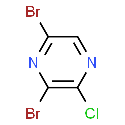ChemSpider 2D Image | 3,5-Dibromo-2-chloropyrazine | C4HBr2ClN2