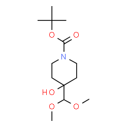 ChemSpider 2D Image | tert-Butyl 4-(dimethoxymethyl)-4-hydroxypiperidine-1-carboxylate | C13H25NO5