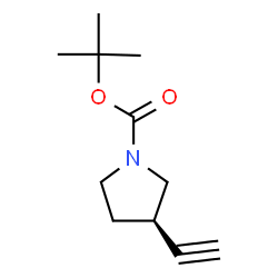 ChemSpider 2D Image | (R)-1-Boc-3-ethynylpyrrolidine | C11H17NO2