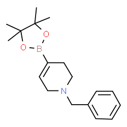 ChemSpider 2D Image | 1-Benzyl-4-(4,4,5,5-tetramethyl-1,3,2-dioxaborolan-2-yl)-1,2,3,6-tetrahydropyridine | C18H26BNO2