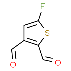 ChemSpider 2D Image | 5-Fluoro-2,3-thiophenedicarbaldehyde | C6H3FO2S