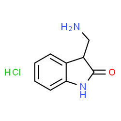 ChemSpider 2D Image | 3-Aminomethyl-1,3-dihydro-indol-2-one hydrochloride | C9H11ClN2O