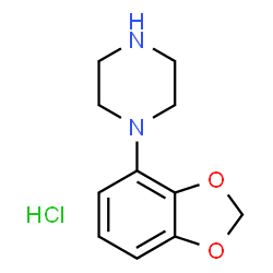 ChemSpider 2D Image | 1-(1,3-Benzodioxol-4-yl)piperazine hydrochloride (1:1) | C11H15ClN2O2