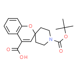 ChemSpider 2D Image | 1'-(tert-Butoxycarbonyl)spiro[chromene-2,4'-piperidine]-4-carboxylic acid | C19H23NO5