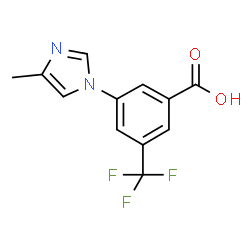 ChemSpider 2D Image | 3-(4-Methyl-1H-imidazol-1-yl)-5-(trifluoromethyl)benzoic acid | C12H9F3N2O2