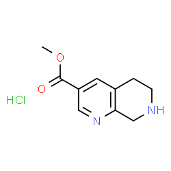 ChemSpider 2D Image | methyl 5,6,7,8-tetrahydro-1,7-naphthyridine-3-carboxylate hydrochloride | C10H13ClN2O2