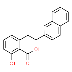 ChemSpider 2D Image | 2-Hydroxy-6-[2-(2-naphthyl)ethyl]benzoic acid | C19H16O3