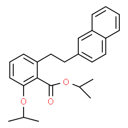 ChemSpider 2D Image | Isopropyl 2-isopropoxy-6-[2-(2-naphthyl)ethyl]benzoate | C25H28O3