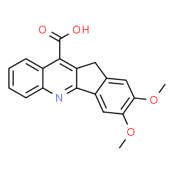 ChemSpider 2D Image | 2,3-Dimethoxy-11H-indeno[1,2-b]quinoline-10-carboxylic acid | C19H15NO4