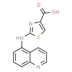 ChemSpider 2D Image | 2-(quinolin-5-ylamino)thiazole-4-carboxylic acid | C13H9N3O2S