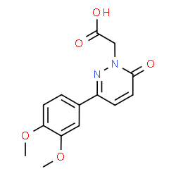 ChemSpider 2D Image | [3-(3,4-Dimethoxyphenyl)-6-oxo-1(6H)-pyridazinyl]acetic acid | C14H14N2O5