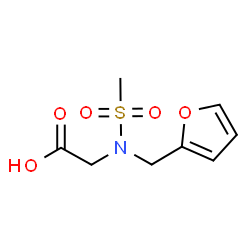 ChemSpider 2D Image | N-(2-Furylmethyl)-N-(methylsulfonyl)glycine | C8H11NO5S