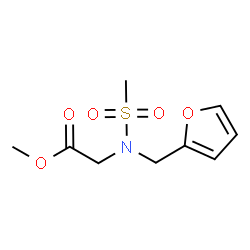 ChemSpider 2D Image | Methyl N-(2-furylmethyl)-N-(methylsulfonyl)glycinate | C9H13NO5S