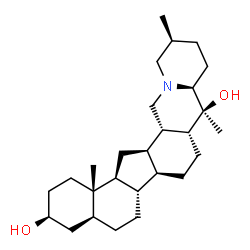 ChemSpider 2D Image | (3beta,5alpha,17beta)-Cevane-3,20-diol | C27H45NO2