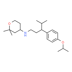 ChemSpider 2D Image | N-[3-(4-Isopropoxyphenyl)-4-methylpentyl]-2,2-dimethyltetrahydro-2H-pyran-4-amine | C22H37NO2