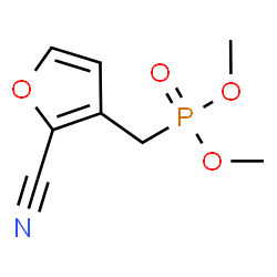 ChemSpider 2D Image | Dimethyl [(2-cyano-3-furyl)methyl]phosphonate | C8H10NO4P