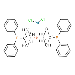 ChemSpider 2D Image | cyclopentyl(diphenyl)phosphane; dichloropalladium; iron | C34H28Cl2FeP2Pd