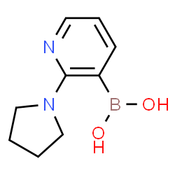 ChemSpider 2D Image | 2-(PYRROLIDIN-1-YL)PYRIDINE-3-BORONIC ACID | C9H13BN2O2