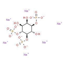 ChemSpider 2D Image | Hexasodium (1R,2R,3S,4R,5R,6S)-3,5,6-trihydroxy-1,2,4-cyclohexanetriyl tris(phosphate) | C6H9Na6O15P3