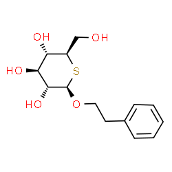 ChemSpider 2D Image | 2-Phenylethyl 5-thio-beta-D-glucopyranoside | C14H20O5S