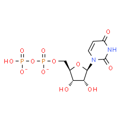 ChemSpider 2D Image | uridine 5′-diphosphate dianion | C9H12N2O12P2