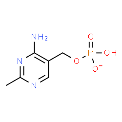 ChemSpider 2D Image | (4-amino-2-methyl-pyrimidin-5-yl)methyl hydrogen phosphate | C6H9N3O4P