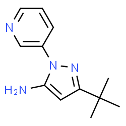 ChemSpider 2D Image | 3-tert-Butyl-1-(pyridin-3-yl)-1H-pyrazol-5-amine | C12H16N4