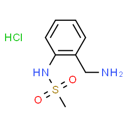 ChemSpider 2D Image | N-[2-(Aminomethyl)phenyl]methanesulfonamide hydrochloride (1:1) | C8H13ClN2O2S