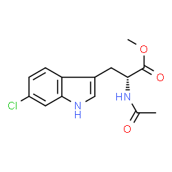 ChemSpider 2D Image | Methyl N-acetyl-6-chloro-D-tryptophanate | C14H15ClN2O3