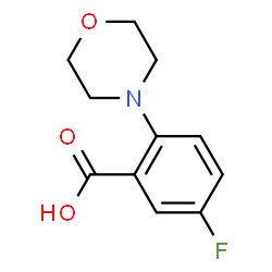 ChemSpider 2D Image | 5-Fluoro-2-morpholinobenzoic Acid | C11H12FNO3