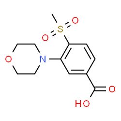 ChemSpider 2D Image | 4-(methylsulfonyl)-3-morpholinobenzoic acid | C12H15NO5S