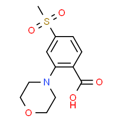 ChemSpider 2D Image | 4-(methylsulfonyl)-2-morpholinobenzoic acid | C12H15NO5S