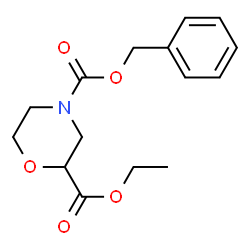 ChemSpider 2D Image | Ethyl N-Cbz-morpholine-2-carboxylate | C15H19NO5
