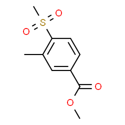 ChemSpider 2D Image | Methyl 3-methyl-4-(methylsulfonyl)benzoate | C10H12O4S