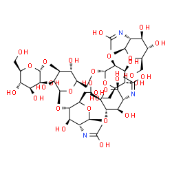 ChemSpider 2D Image | GlcNAcMan3GlcNAc2-I | C42H71N3O31