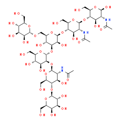 ChemSpider 2D Image | GalGlcNAcMan3GlcNAc2-II | C48H81N3O36