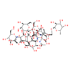 ChemSpider 2D Image | GalGlcNAc2Man3GlcNAcFucGlcNAc-I | C62H104N4O45