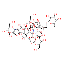 ChemSpider 2D Image | GalGlcNAc2Man3GlcNAcFucGlcNAc-II | C62H104N4O45