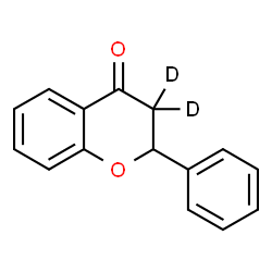ChemSpider 2D Image | 2-Phenyl(3,3-~2~H_2_)-2,3-dihydro-4H-chromen-4-one | C15H10D2O2