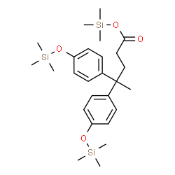 ChemSpider 2D Image | Trimethylsilyl 4,4-bis{4-[(trimethylsilyl)oxy]phenyl}pentanoate | C26H42O4Si3