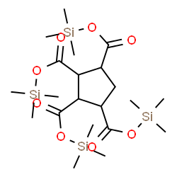 ChemSpider 2D Image | Tetrakis(trimethylsilyl) 1,2,3,4-cyclopentanetetracarboxylate | C21H42O8Si4