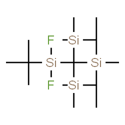 ChemSpider 2D Image | {[Difluoro(2-methyl-2-propanyl)silyl]methanetriyl}tris(trimethylsilane) | C14H36F2Si4