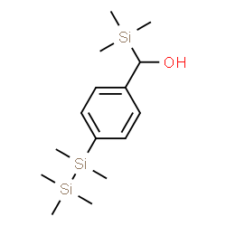 ChemSpider 2D Image | [4-(Pentamethyldisilanyl)phenyl](trimethylsilyl)methanol | C15H30OSi3